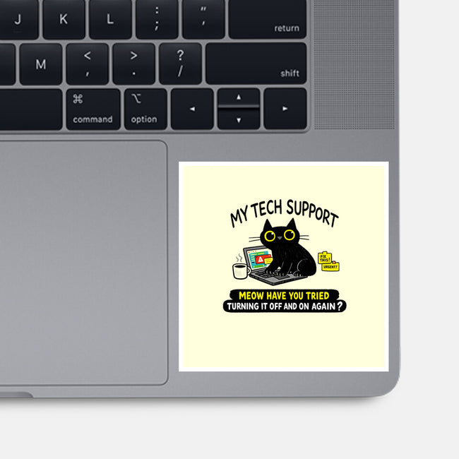 My Tech Support-None-Glossy-Sticker-fanfabio