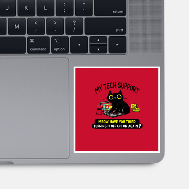 My Tech Support-None-Glossy-Sticker-fanfabio