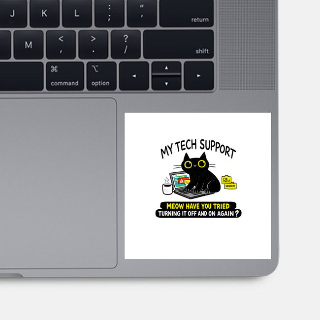 My Tech Support-None-Glossy-Sticker-fanfabio
