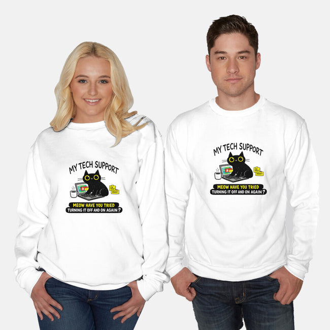 My Tech Support-Unisex-Crew Neck-Sweatshirt-fanfabio