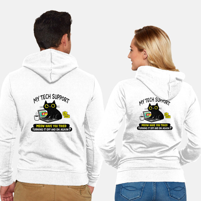My Tech Support-Unisex-Zip-Up-Sweatshirt-fanfabio