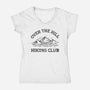 Over The Hill Hiking Club-Womens-V-Neck-Tee-kg07