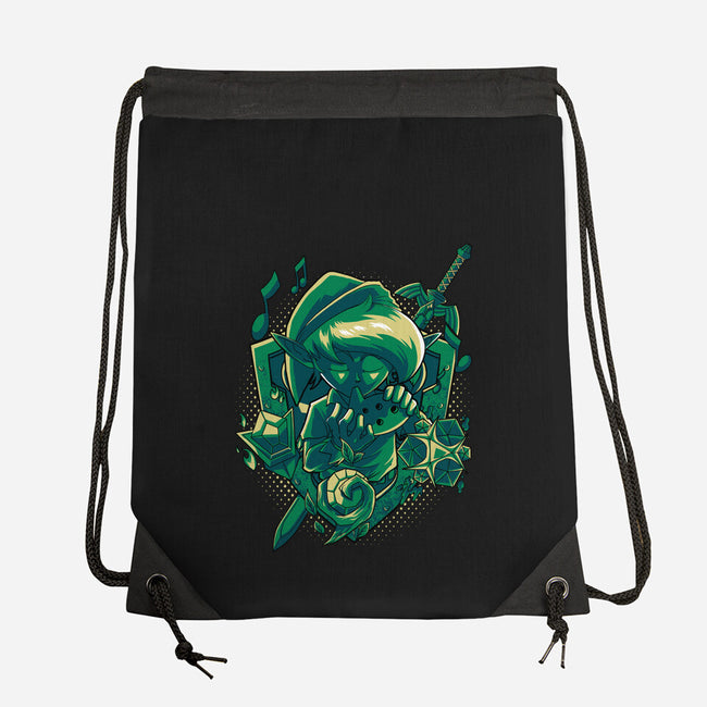 The Ocarina Of Hope-None-Drawstring-Bag-Diego Oliver