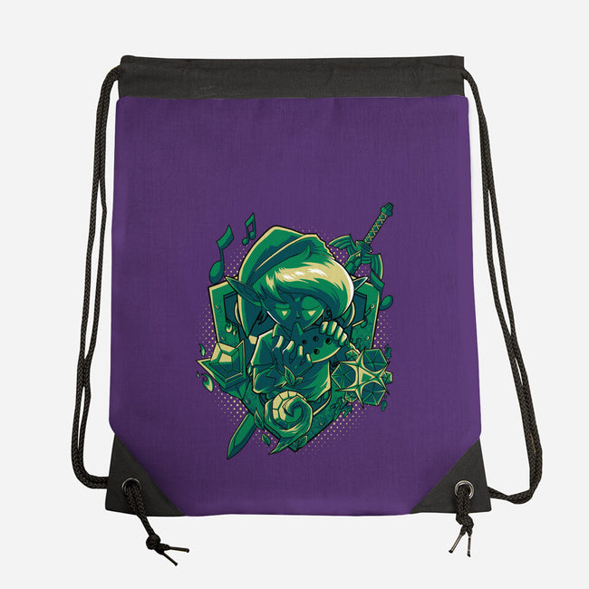 The Ocarina Of Hope-None-Drawstring-Bag-Diego Oliver