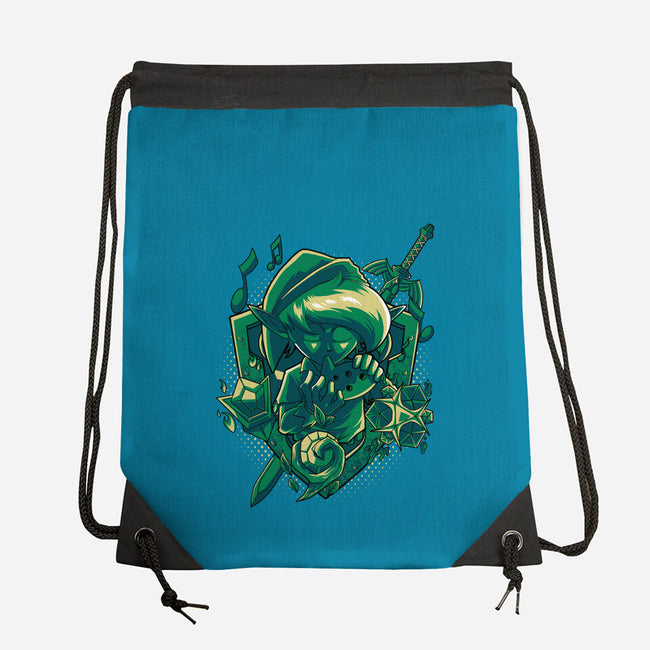 The Ocarina Of Hope-None-Drawstring-Bag-Diego Oliver