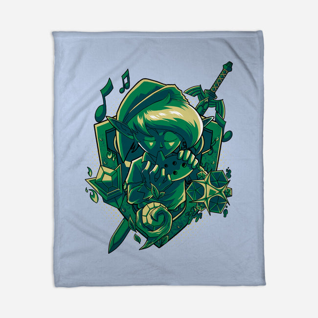 The Ocarina Of Hope-None-Fleece-Blanket-Diego Oliver