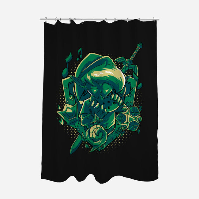The Ocarina Of Hope-None-Polyester-Shower Curtain-Diego Oliver