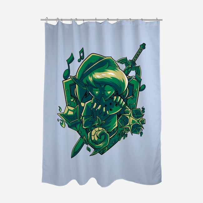 The Ocarina Of Hope-None-Polyester-Shower Curtain-Diego Oliver