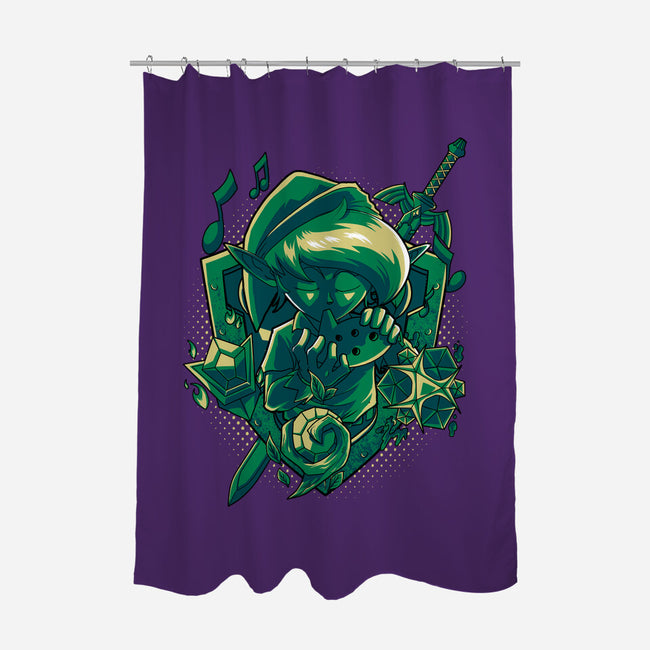 The Ocarina Of Hope-None-Polyester-Shower Curtain-Diego Oliver