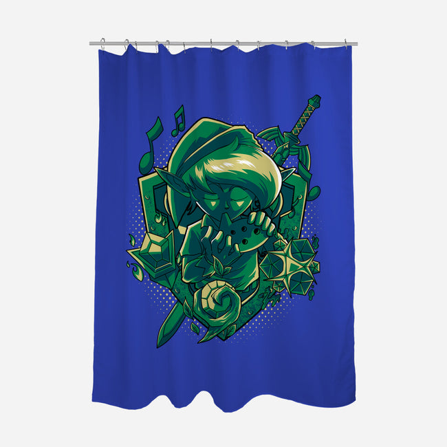 The Ocarina Of Hope-None-Polyester-Shower Curtain-Diego Oliver