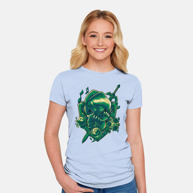 The Ocarina Of Hope-Womens-Fitted-Tee-Diego Oliver