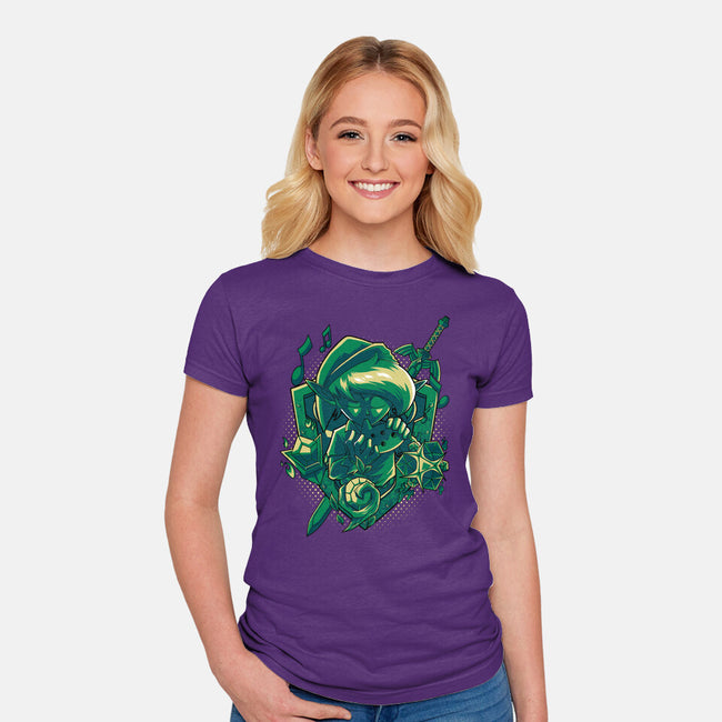 The Ocarina Of Hope-Womens-Fitted-Tee-Diego Oliver