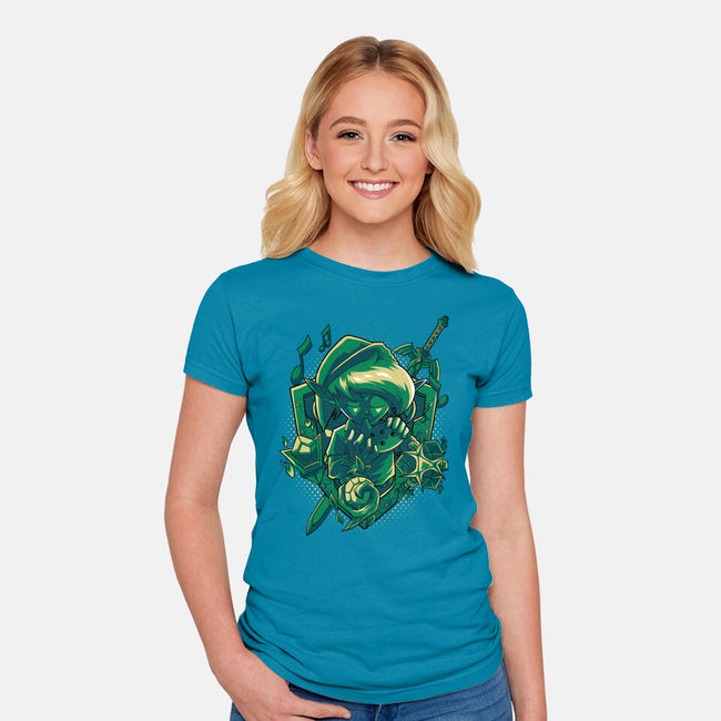 The Ocarina Of Hope-Womens-Fitted-Tee-Diego Oliver