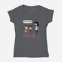 Do You Have Powers Too-Womens-V-Neck-Tee-zascanauta