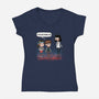 Do You Have Powers Too-Womens-V-Neck-Tee-zascanauta