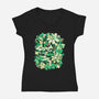 Tiny Garden-Womens-V-Neck-Tee-eduely