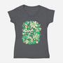 Tiny Garden-Womens-V-Neck-Tee-eduely