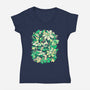 Tiny Garden-Womens-V-Neck-Tee-eduely