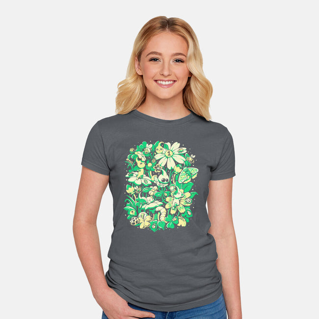 Tiny Garden-Womens-Fitted-Tee-eduely