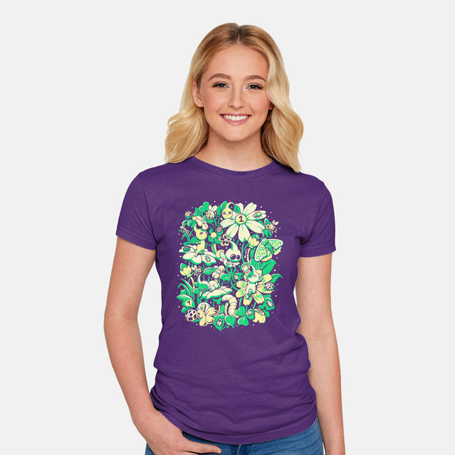 Tiny Garden-Womens-Fitted-Tee-eduely