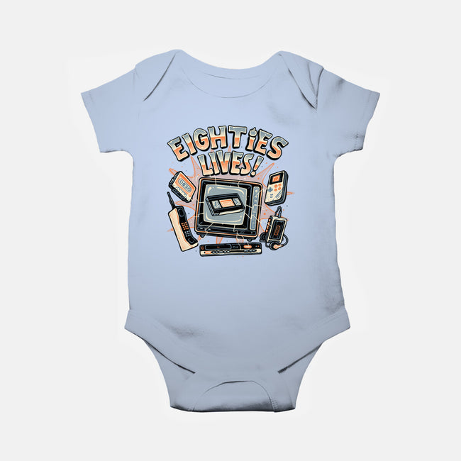 Eighties Lives-Baby-Basic-Onesie-glitchygorilla