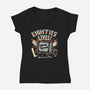 Eighties Lives-Womens-V-Neck-Tee-glitchygorilla