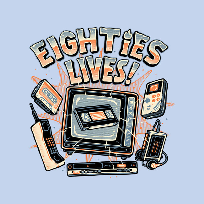 Eighties Lives-Womens-Fitted-Tee-glitchygorilla