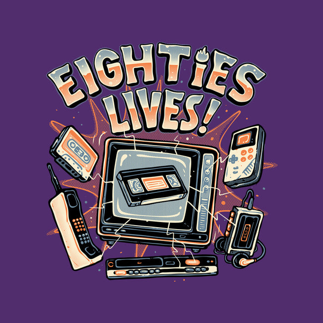 Eighties Lives-Womens-Fitted-Tee-glitchygorilla