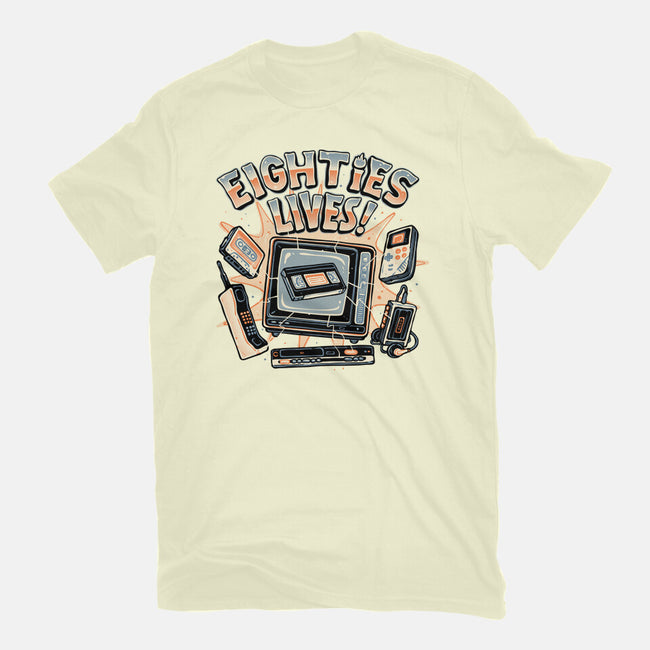Eighties Lives-Mens-Basic-Tee-glitchygorilla