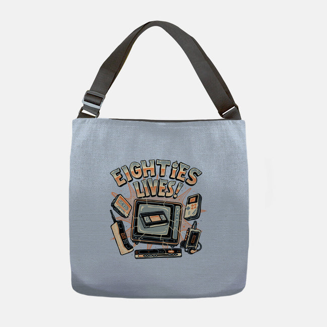 Eighties Lives-None-Adjustable Tote-Bag-glitchygorilla