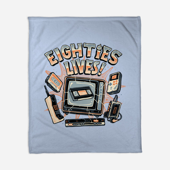 Eighties Lives-None-Fleece-Blanket-glitchygorilla