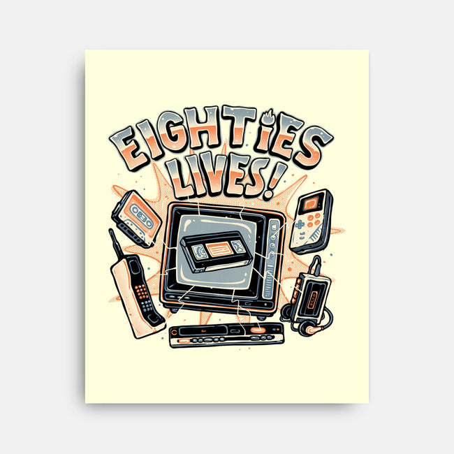 Eighties Lives-None-Stretched-Canvas-glitchygorilla