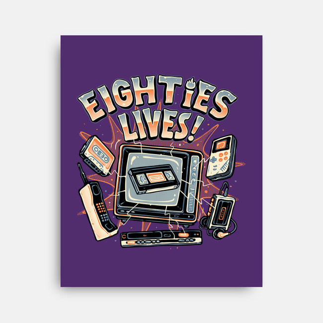 Eighties Lives-None-Stretched-Canvas-glitchygorilla