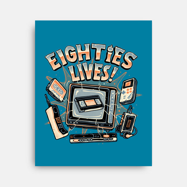 Eighties Lives-None-Stretched-Canvas-glitchygorilla