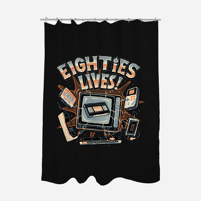 Eighties Lives-None-Polyester-Shower Curtain-glitchygorilla