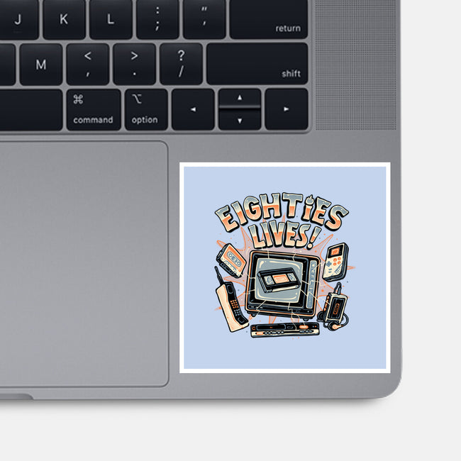 Eighties Lives-None-Glossy-Sticker-glitchygorilla