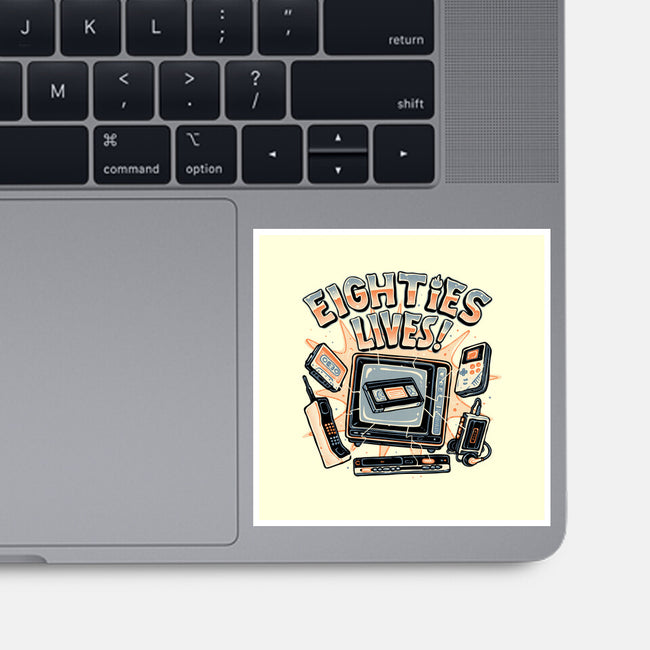 Eighties Lives-None-Glossy-Sticker-glitchygorilla