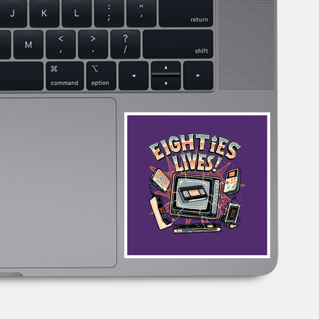 Eighties Lives-None-Glossy-Sticker-glitchygorilla