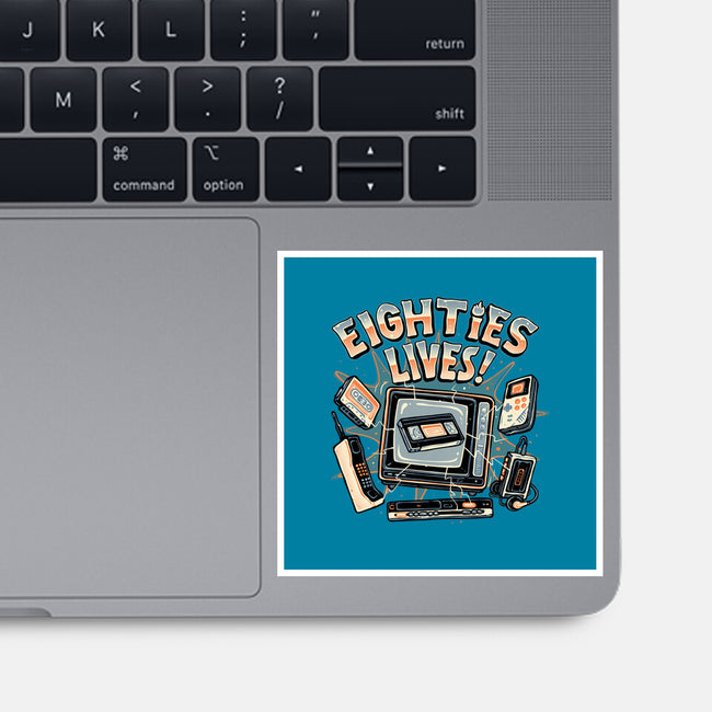 Eighties Lives-None-Glossy-Sticker-glitchygorilla