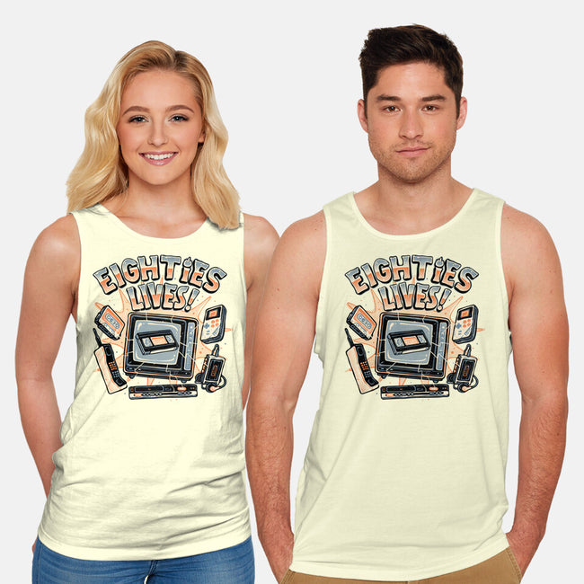 Eighties Lives-Unisex-Basic-Tank-glitchygorilla