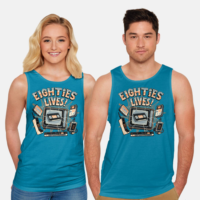 Eighties Lives-Unisex-Basic-Tank-glitchygorilla