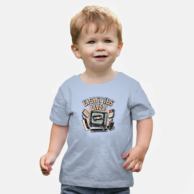 Eighties Lives-Baby-Basic-Tee-glitchygorilla