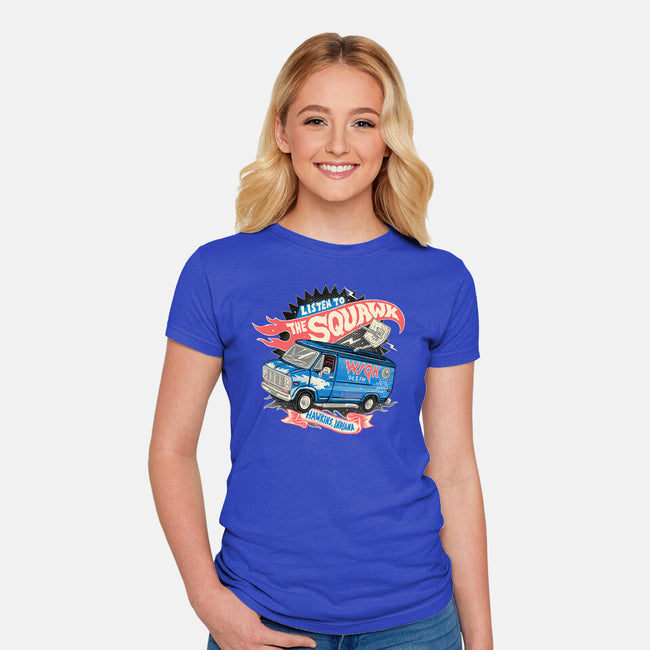The Hometown Radio-Womens-Fitted-Tee-glitchygorilla