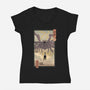 Strange Abyss-Womens-V-Neck-Tee-vp021