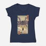 Strange Abyss-Womens-V-Neck-Tee-vp021