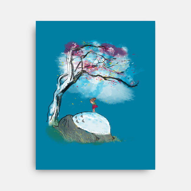 The Nap Under The Sakura Tree-None-Stretched-Canvas-kharmazero