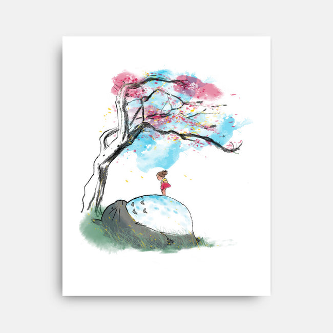 The Nap Under The Sakura Tree-None-Stretched-Canvas-kharmazero