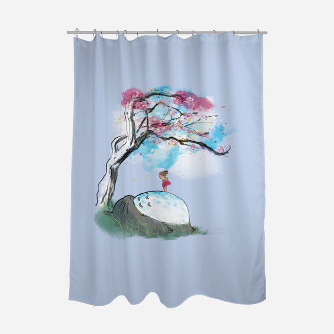 The Nap Under The Sakura Tree-None-Polyester-Shower Curtain-kharmazero