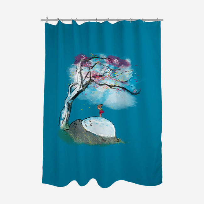 The Nap Under The Sakura Tree-None-Polyester-Shower Curtain-kharmazero