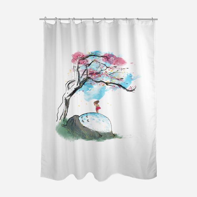 The Nap Under The Sakura Tree-None-Polyester-Shower Curtain-kharmazero